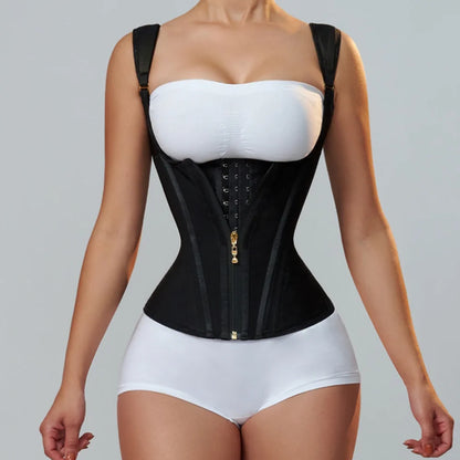 Colombian Girdles Corset With Row Buckle and Zipper - DOFIBA