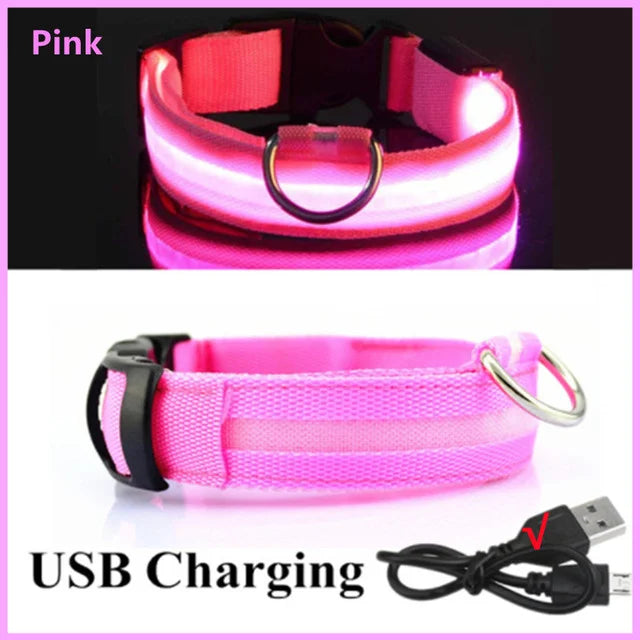 Bright LED Multi-coloured Dog Collar - DOFIBA