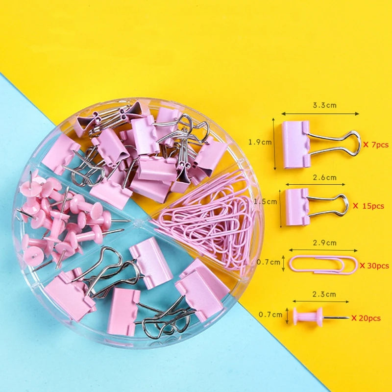 72Pcs Color Binder And Paper Clips - DOFIBA