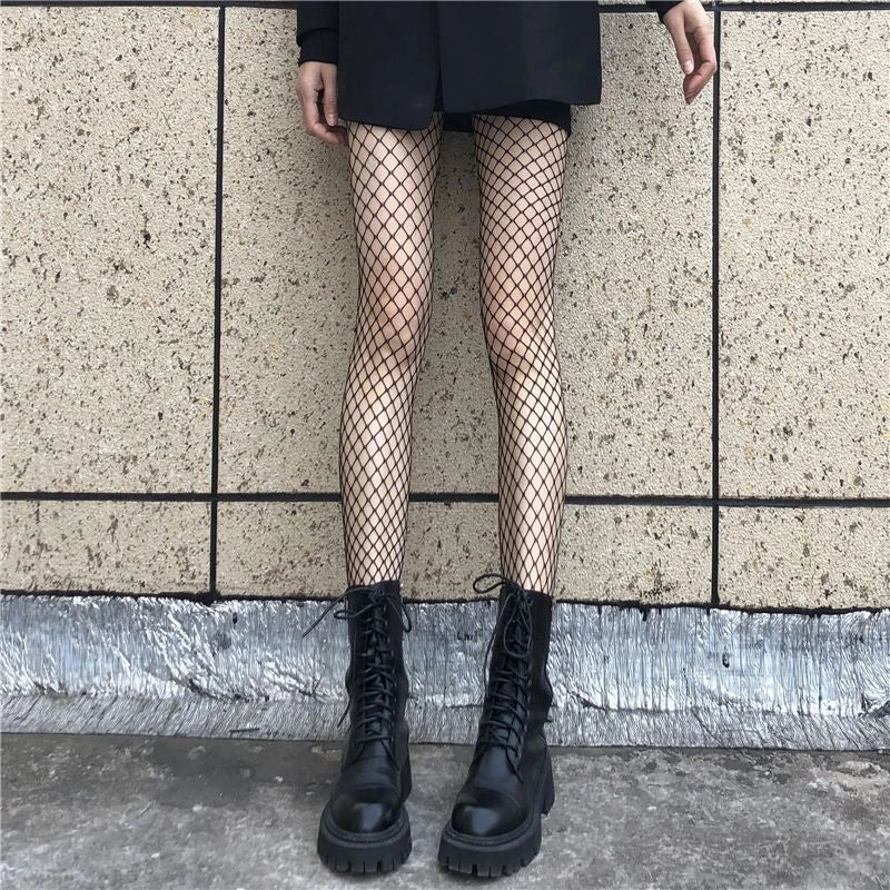 Women Long Sexy Hollow Out Fishnet Stockings Pantyhose - DOFIBA