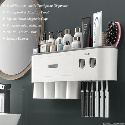 Inverted Toothbrush Holder Wall-Mounted - DOFIBA