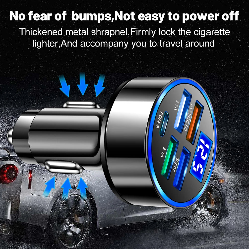 5 Ports Fast Car Charge - DOFIBA