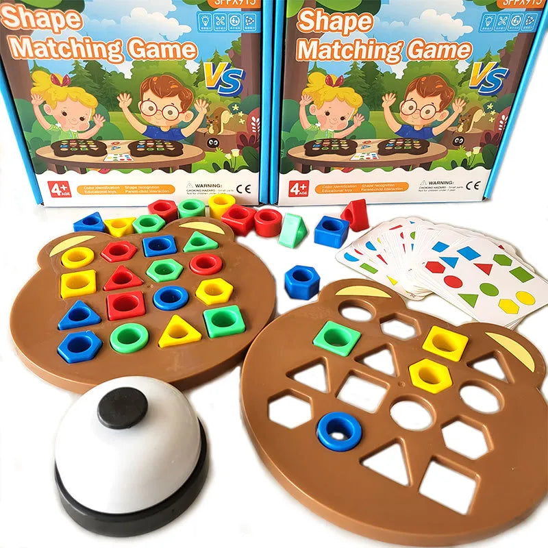 Children Matching Puzzle Toys Colors Geometric - DOFIBA