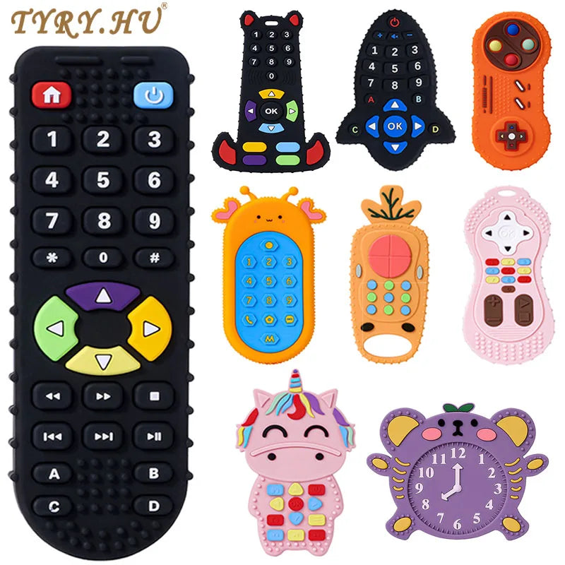 Baby Silicone Teether Toys Remote Control Shape - DOFIBA