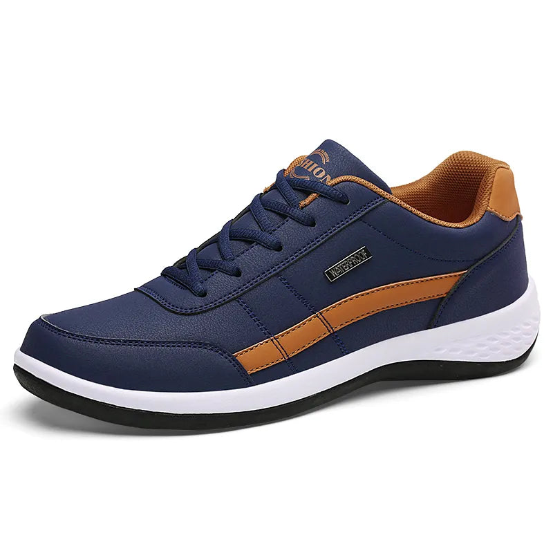 Italian Breathable Leather Men Shoes Sneakers - DOFIBA