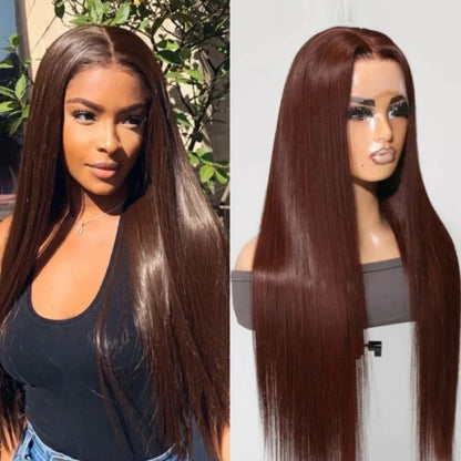 Chocolate Brown Lace Front Wigs For Women - DOFIBA