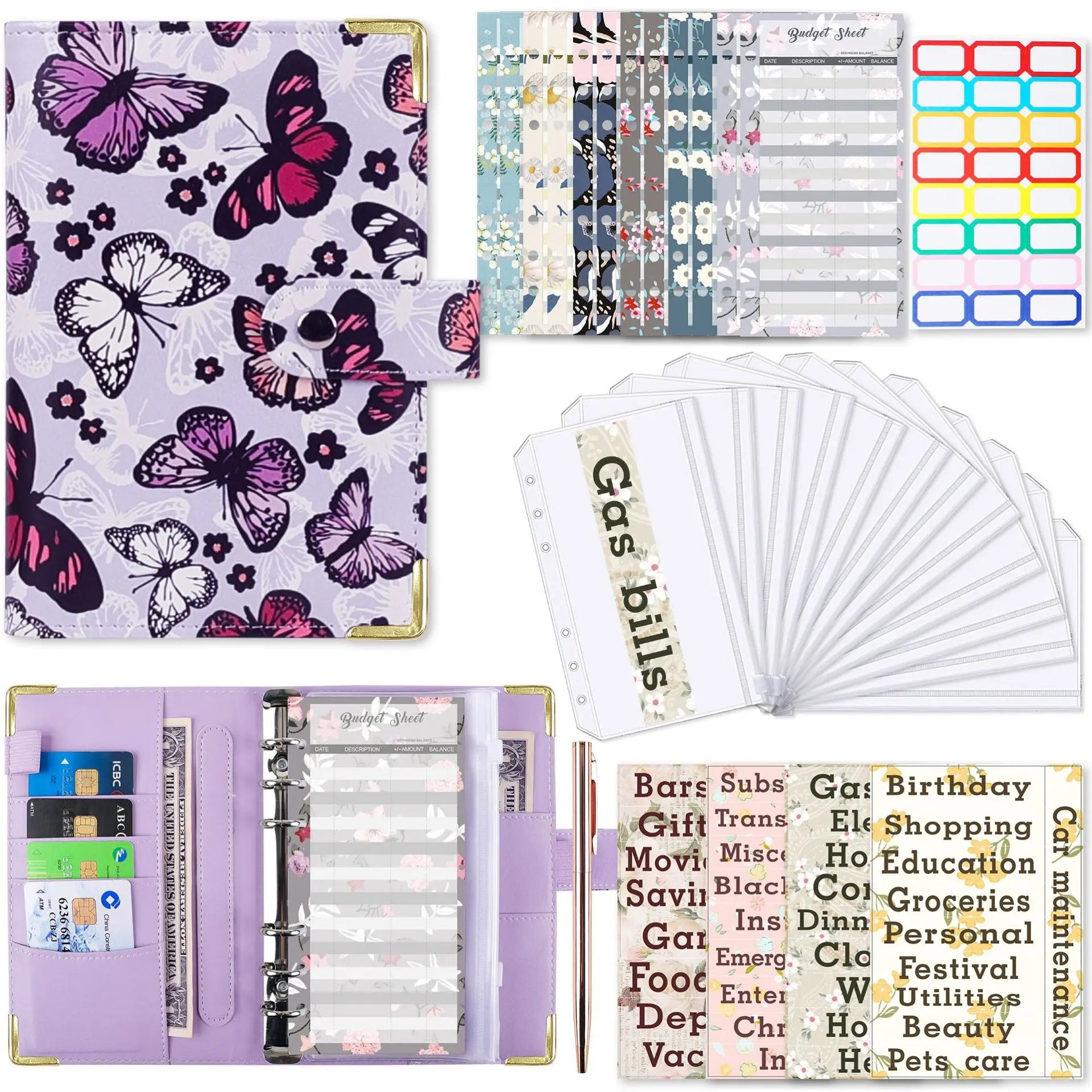 A6 Butterfly Planner Binder - DOFIBA