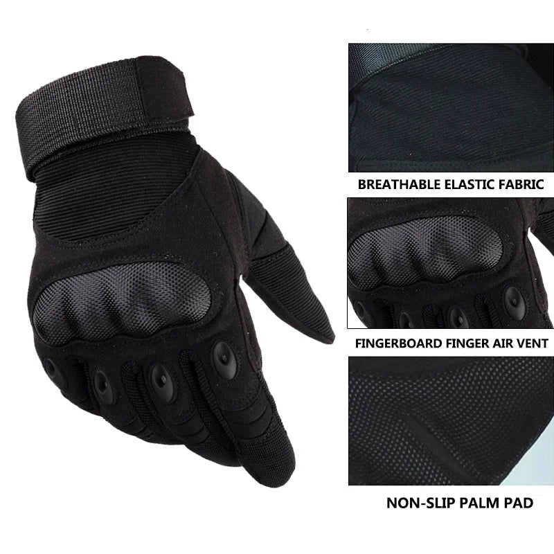 Military fan hard shell black eagle tactical sports gloves - DOFIBA