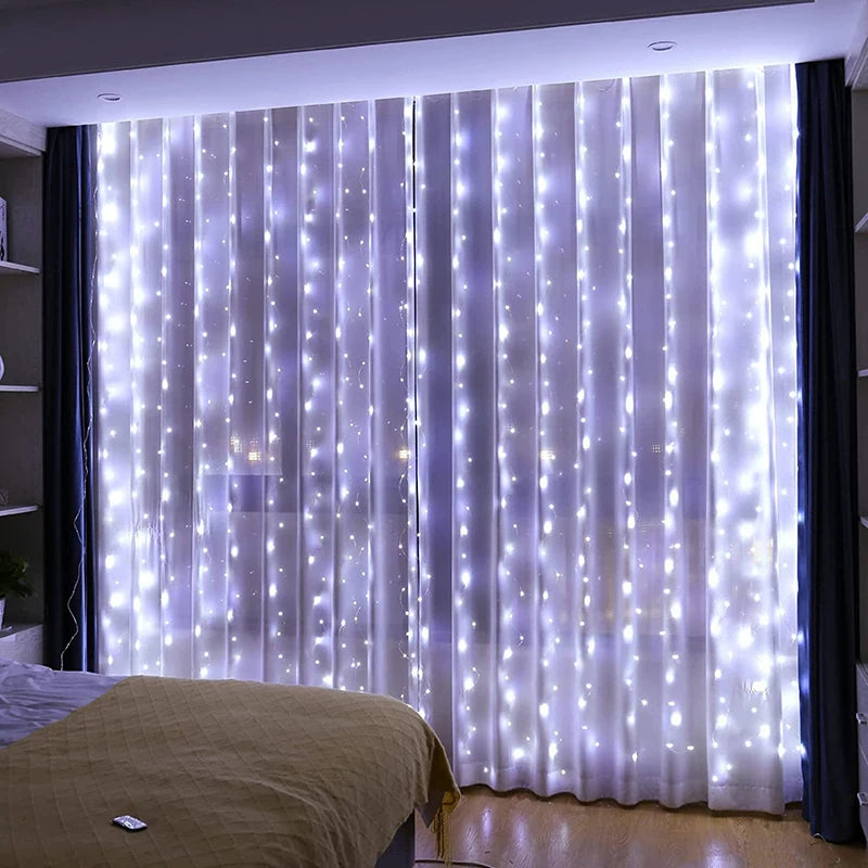 Curtain Garland on The Window USB Power Fairy Lights - DOFIBA