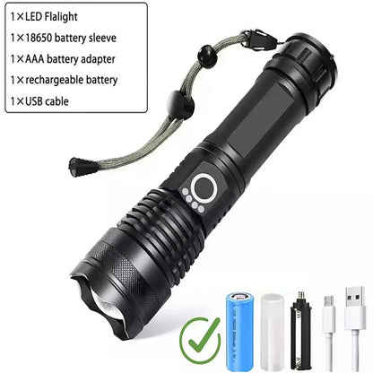 High Power XHP100 Led Flashlight Rechargeable - DOFIBA