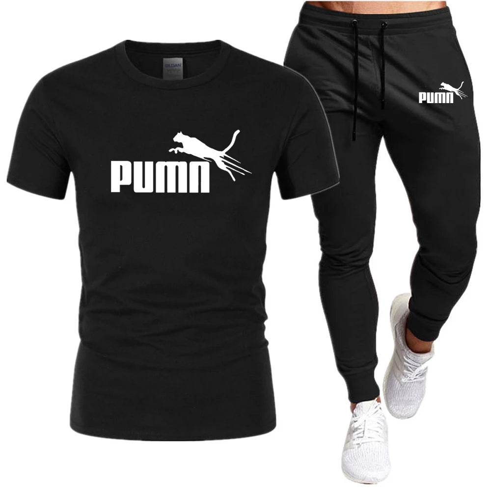 Cotton T-Shirt And Pants Set For Men - DOFIBA