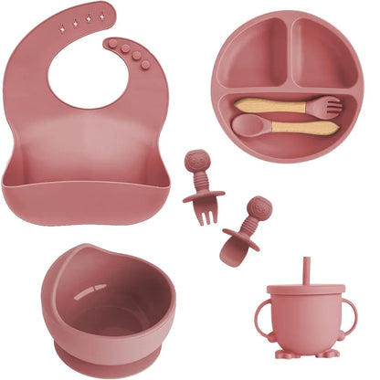 Children's Dishes Set Baby Silicone Tableware - DOFIBA