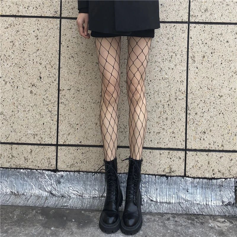 Women Long Sexy Hollow Out Fishnet Stockings Pantyhose - DOFIBA