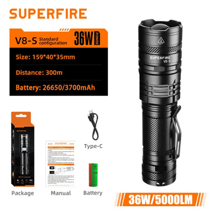 36W High Power LED Waterproof Flashlight - DOFIBA