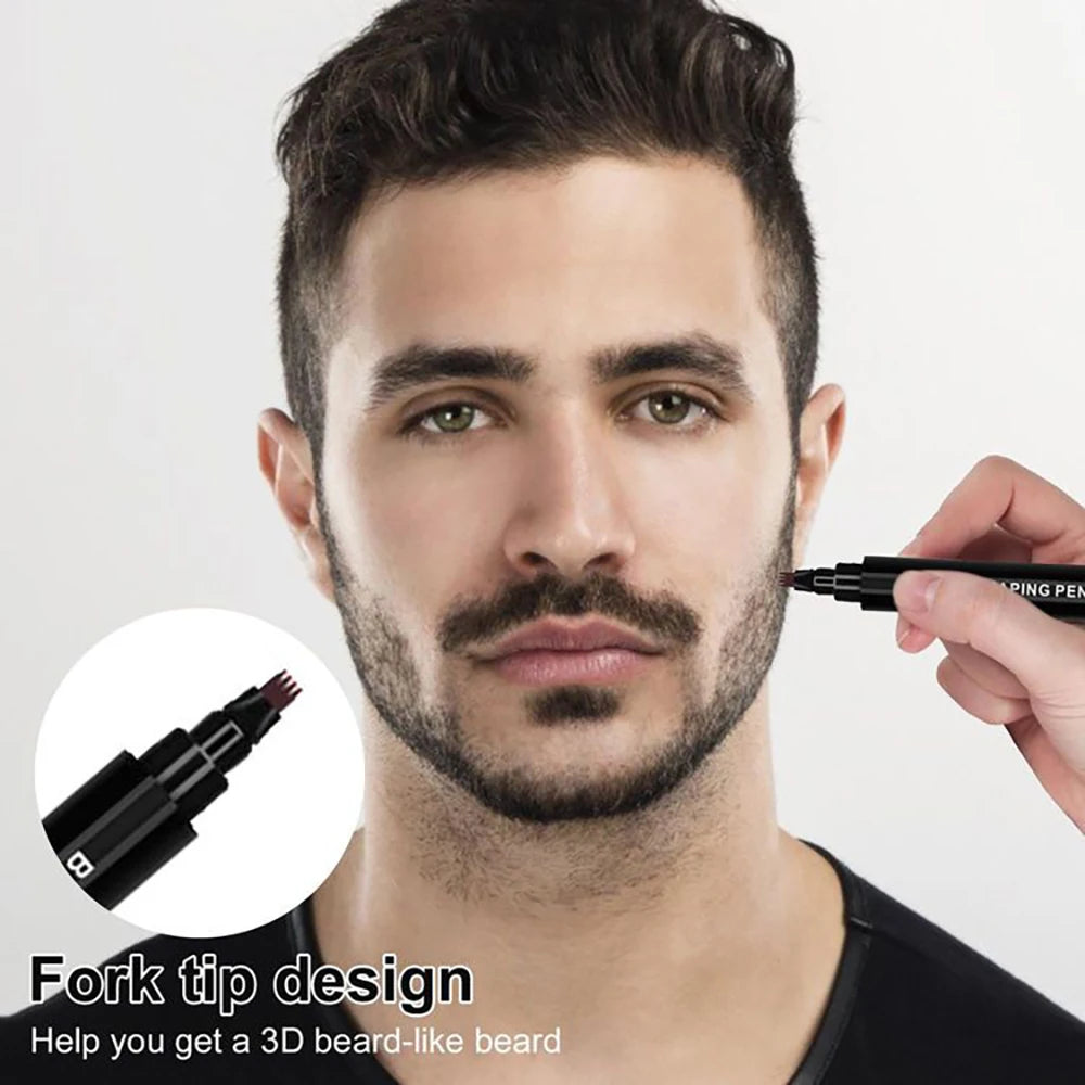 Waterproof Beard Pen Filler Pencil And Brush - DOFIBA