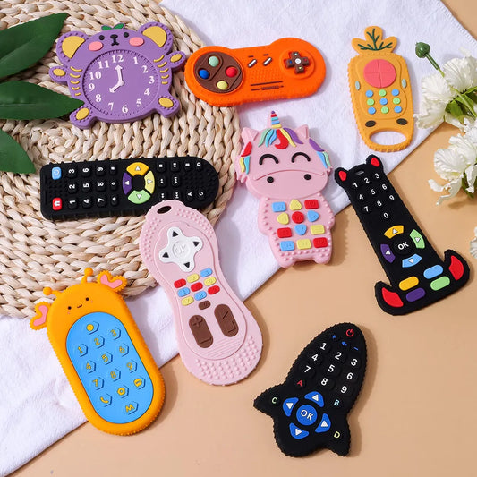 Baby Silicone Teether Toys Remote Control Shape - DOFIBA