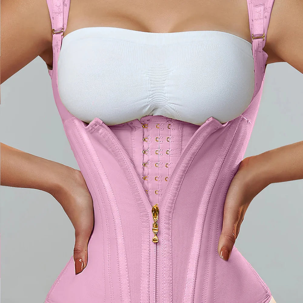 Colombian Girdles Corset With Row Buckle and Zipper - DOFIBA