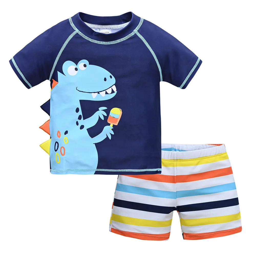 Kids Boy Swimsuit Cool Print - DOFIBA