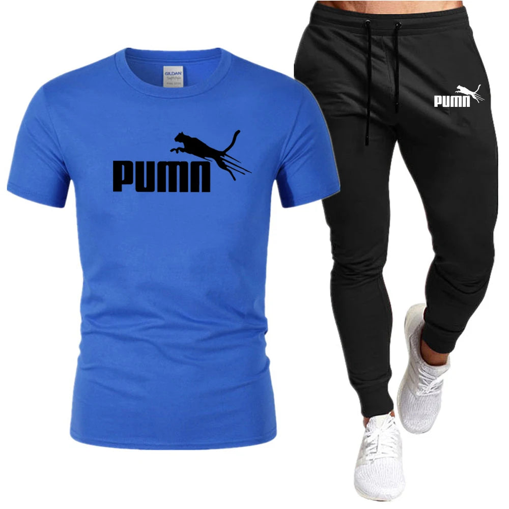 Cotton T-Shirt And Pants Set For Men - DOFIBA