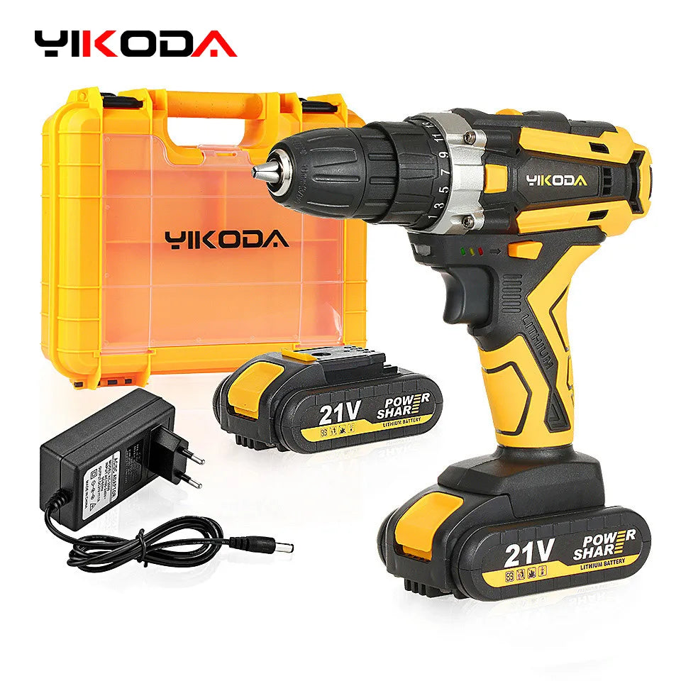 YIKODA Cordless Rechargeable Electric 2-Speed Drill - DOFIBA